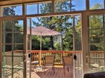 Sliding French Doors that go out onto the Back Deck